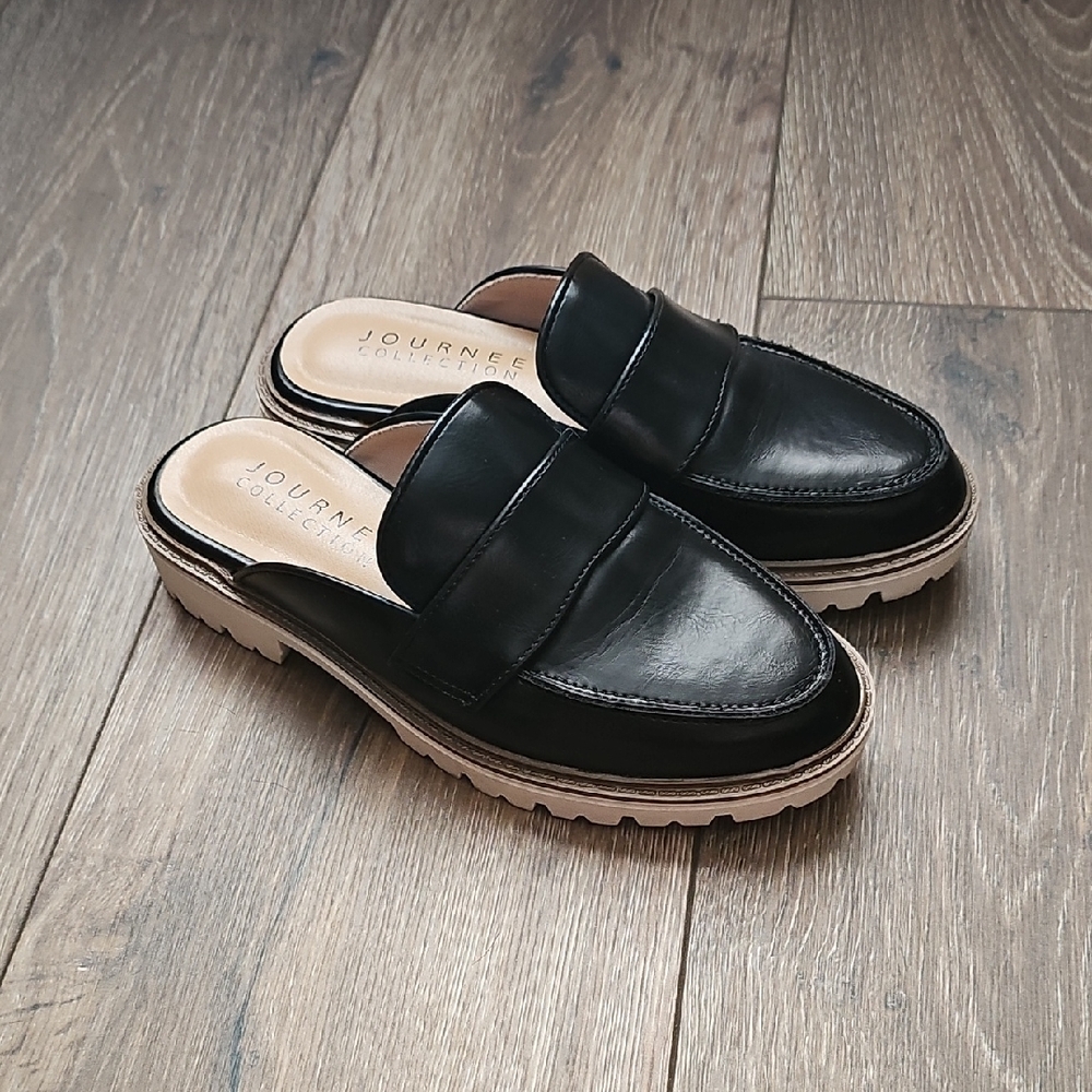 Journee Collection Black Mules